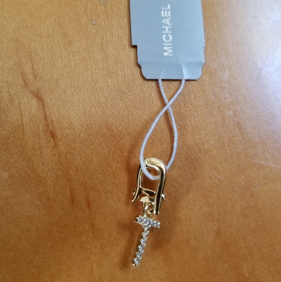 Crystal MK Cross Charm NWT - Picture 2 of 3